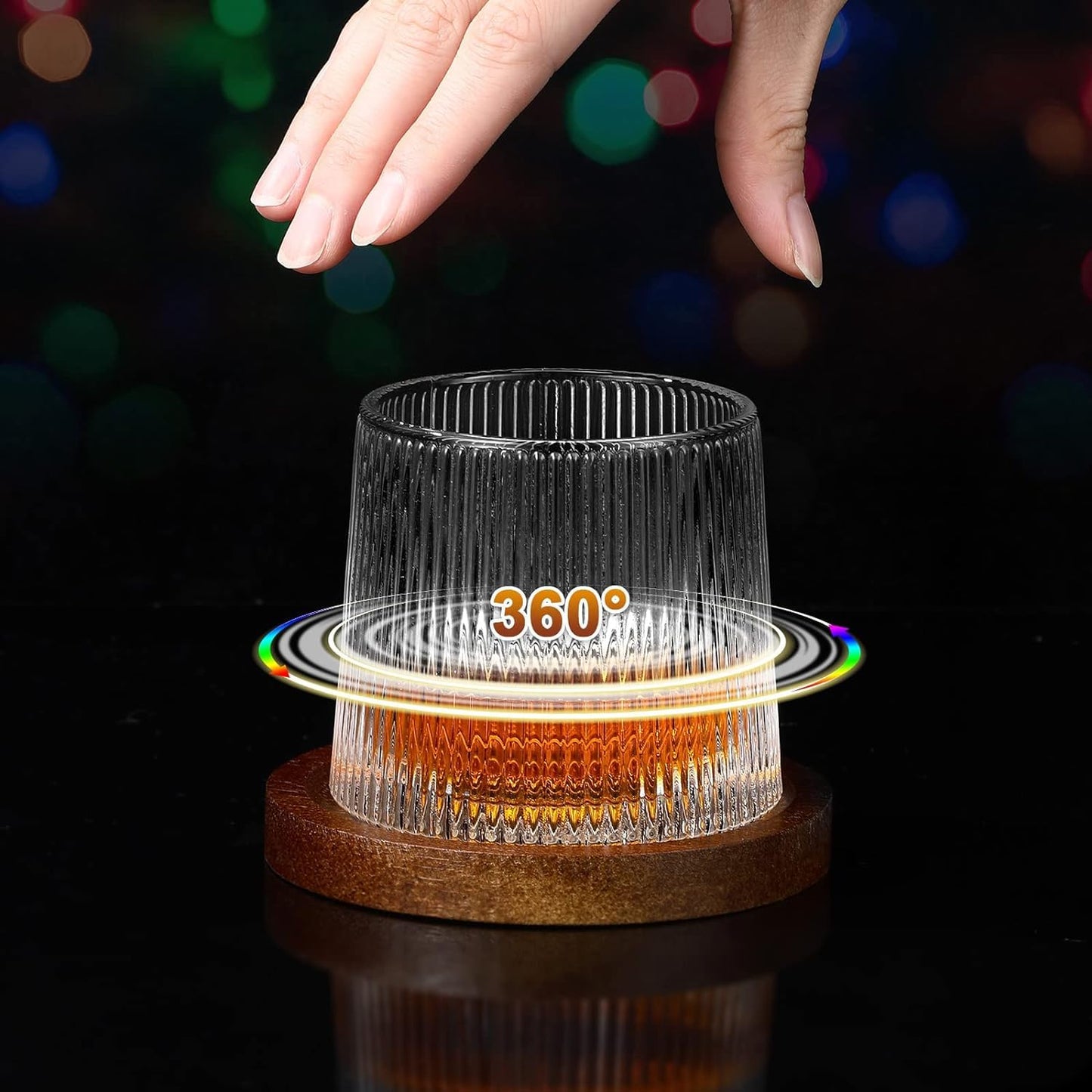 Rotatable Glass + Free Coaster