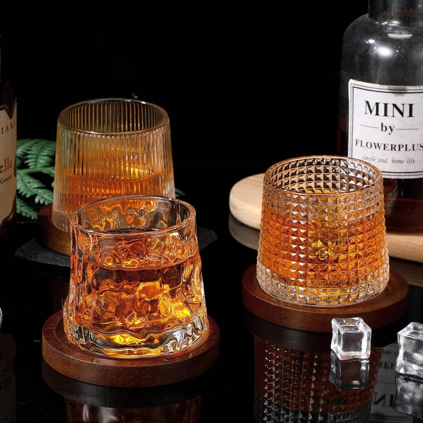Rotatable Glass + Free Coaster