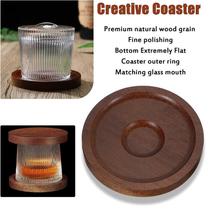 Rotatable Glass + Free Coaster