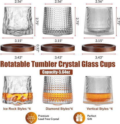 Rotatable Glass + Free Coaster